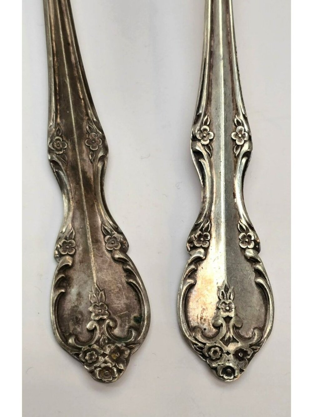 Antique Rogers Bros Silverplate Pie Server And Fork Floral Pattern CM2266 - Picture 3 of 6